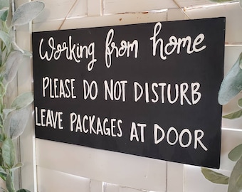 Do Not Disturb Wood Sign: Work From Home Office Decor