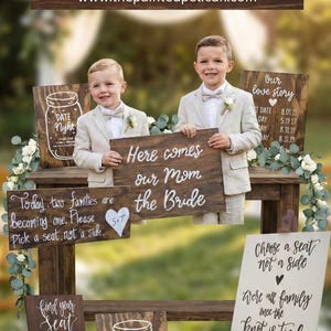 Outdoor Wedding Sign, Rustic Wedding Sign, Ceremony Signage, Choose a Seat Not a Side, Pick a Seat, Open Seating, Wedding Welcome image 3