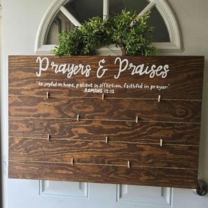 Prayer Board, War Room, Prayer and Praises Sign, Christian Sign, Bible Verse Sign, Christian Gift, Pastor gift, Custom Church Sign