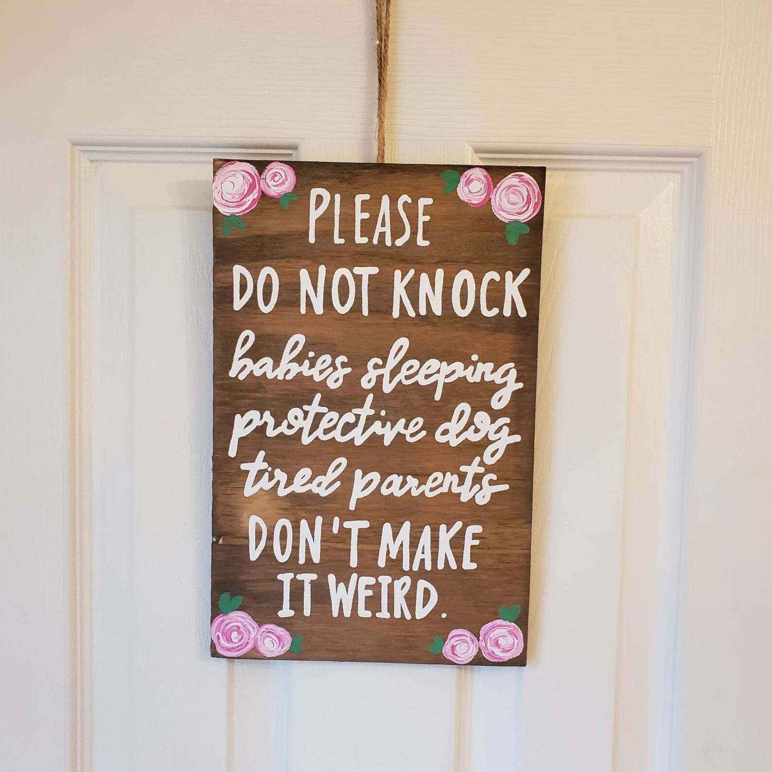 Do not knock sign Sleeping baby sign new mom gift baby | Etsy