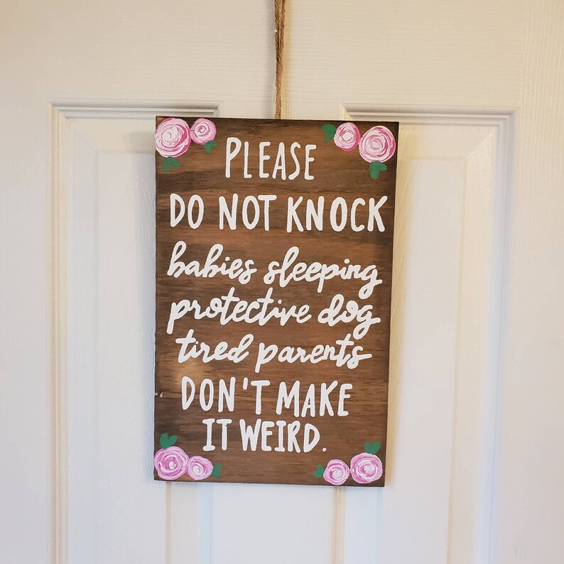 Do Not Knock Sign Sleeping Baby Sign New Mom Gift Baby - Etsy
