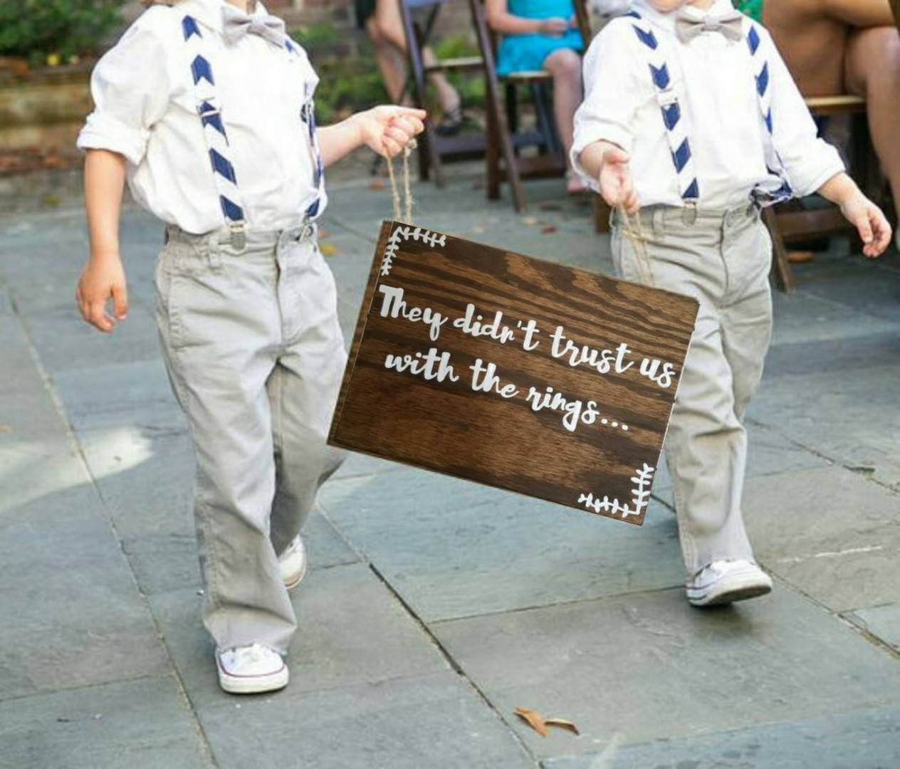 Ring Bearer Sign Ring Security They Didn't Trust Us With - Etsy Ring Bearer Sign Ring Security They Didn't Trust Us With - Etsy