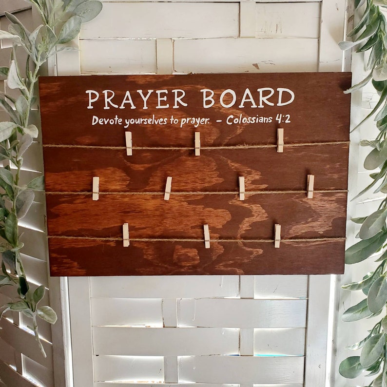 Prayer Board, War Room, Prayer Sign, Christian Sign, Bible Verse Sign, Christian Gift, Rustic Wooden Sign, Prayer Gift, Pastor gift image 1