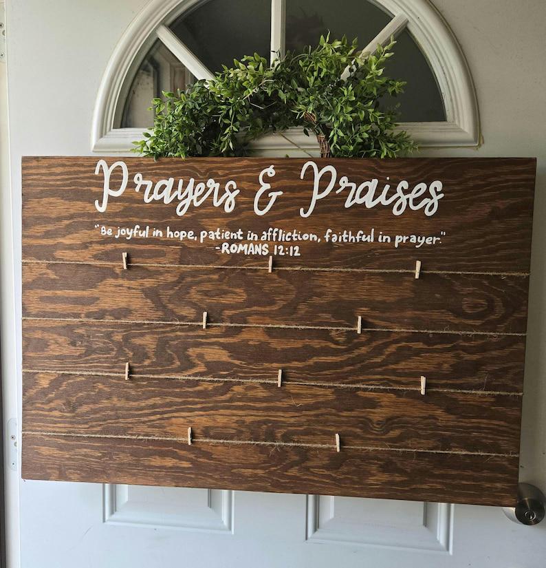Prayer Board With Clips, Prayer Room Sign, Christian House Warming