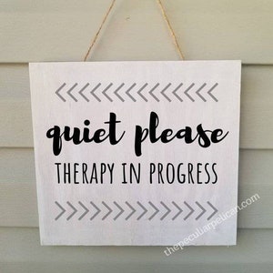 Do not disturb sign, In session, Office Sign, Therapist Sign, Quiet Please, Therapy In progress, Door Sign, CUSTOM TEXT wood sign