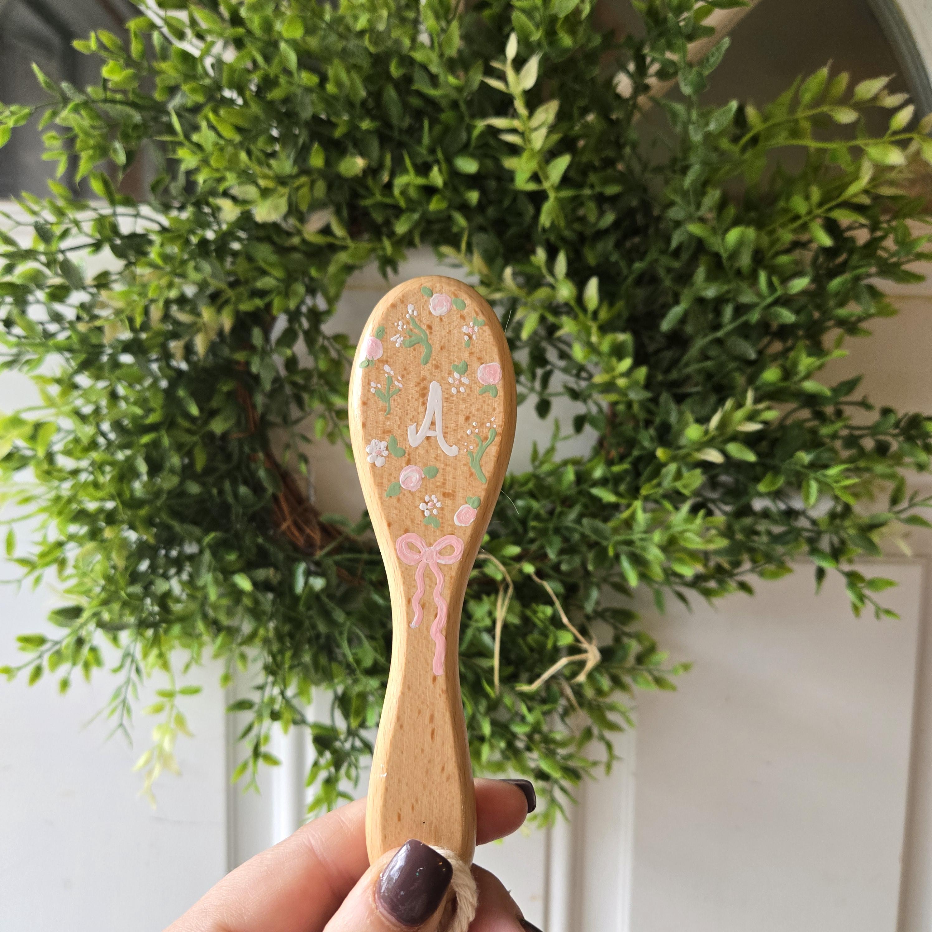 Custom Baby Gift Girls Personalized Wooden Baby Hair Brush Custom Baby Brush Baby Shower Gift Girls Baby Keepsake Gift