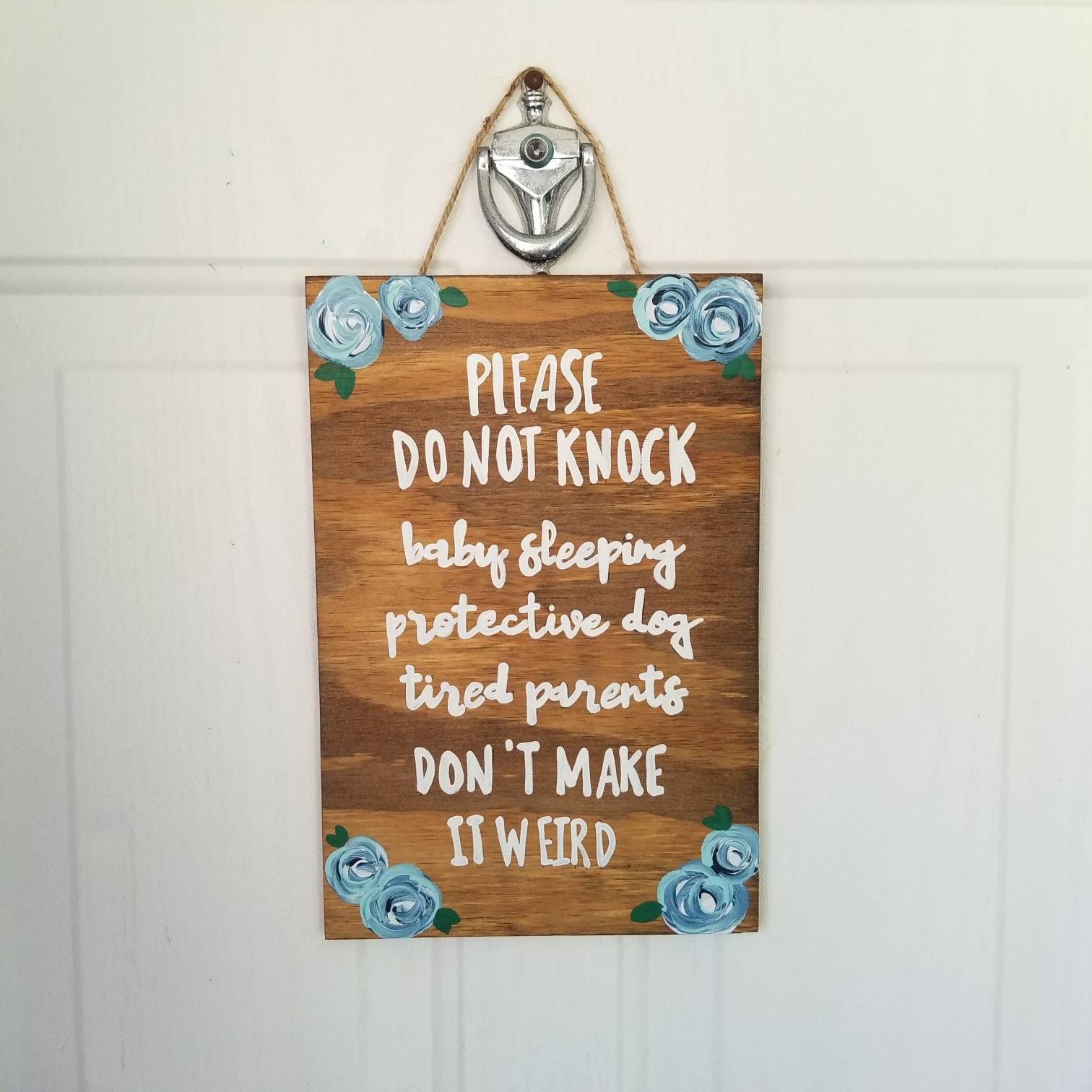 Do not knock sign Sleeping baby sign new mom gift baby | Etsy