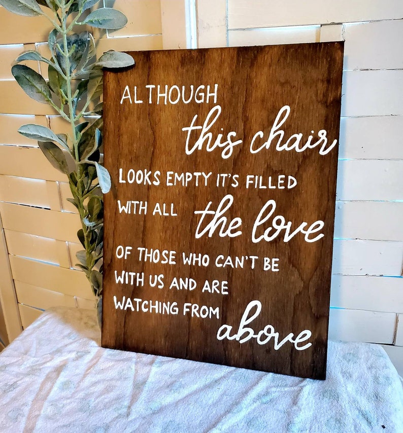 Wedding Memorial Sign Memorial Table Sign Memorial Plaque Etsy