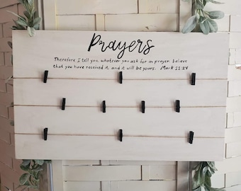 Prayer Board, War Room, Prayer Sign, Christian Sign, Bible Verse Sign, Christian Gift, Guest book alternative, prayer guest book