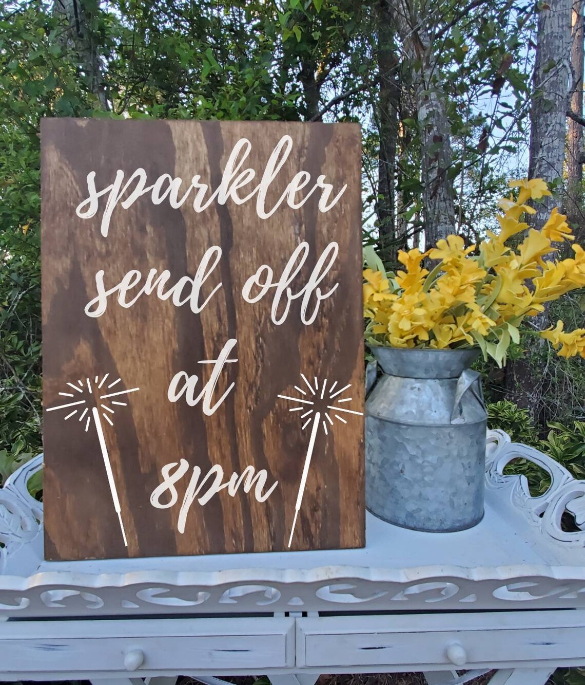 Wedding Sparkler Send off Sign, Wooden Wedding Signs, Farewell Sign ...