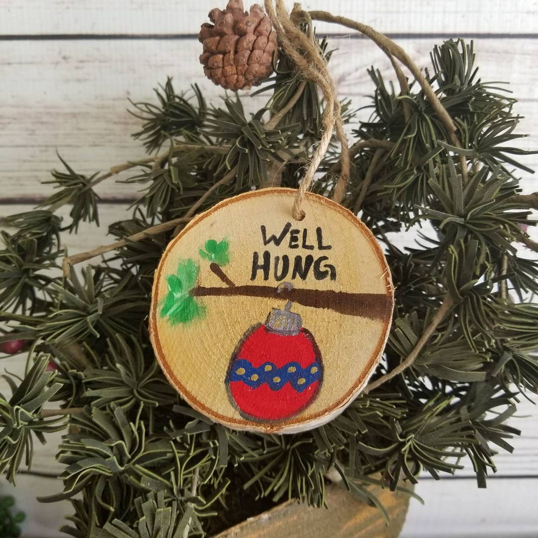 Funny Christmas Ornament Best Friend Gift Wood Slice Etsy
