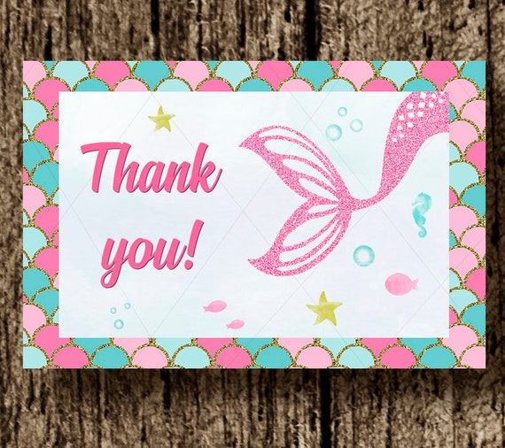 Paper Paper &amp; Party Supplies Stickers, Labels &amp; Tags mermaid favor tag ...