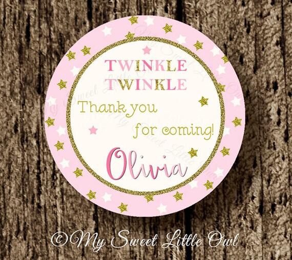 twinkle twinkle little star favor tags