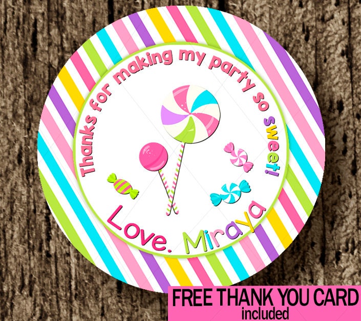 Candyland Label Candyland Sticker Candy Party Printable - Etsy