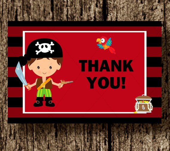 48 x Personalised pirate Birthday Labels Stickers Party Thank You Seals round 