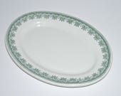 Cook China Trenton NJ Restaurant Ware Small Platter Green White