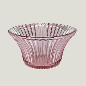 Vintage Hocking Glass Queen Mary Pink Mayo Bowl Depression Glass