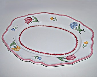 Villeroy Boch Jardin d'Alsace Fleur Platter Approx. 17" Long Country Collection