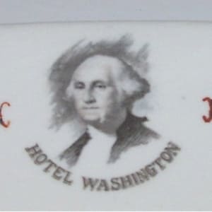 Antique Hotel Washington Indiana Restaurant Platter Maddock American China LARGE