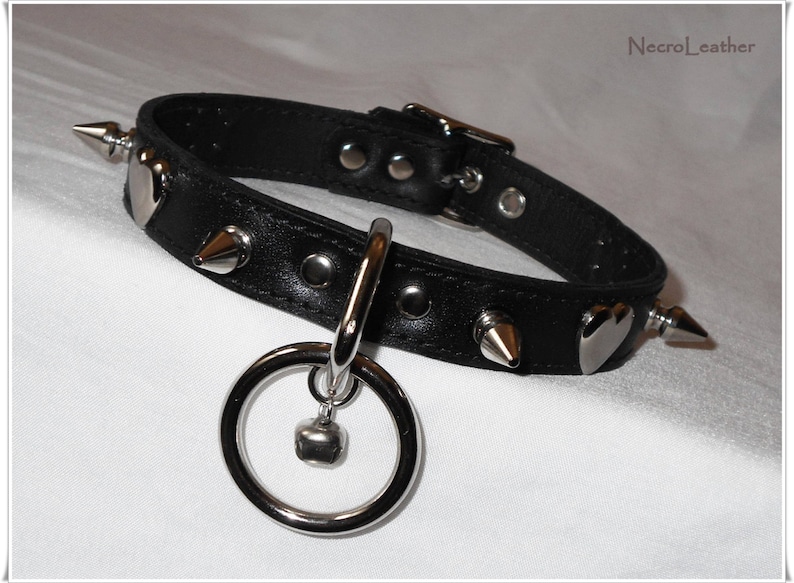 Tough Kitten Bondage Collar Kitten Bell Spiked BDSM Collar Etsy