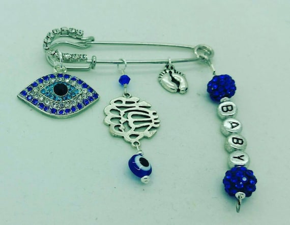 Mashallah pin, Masha'Allah pin, Allah stroller pin, muslim pin, turkish evil eye pin, evil eye pin, stroller pin, islamic baby gift