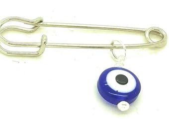 Blue evil eye pin