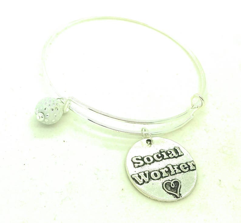 Social worker bracelet bangle, social worker intern bracelet bangle, social worker gift, Social Work intern gift, social worker jewelry image 4
