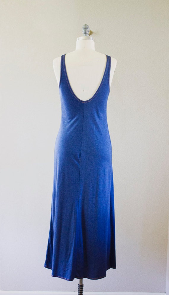 1960s lingerie / vintage 60s nightgown / blue nig… - image 3