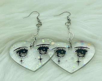 Manga eyes earring