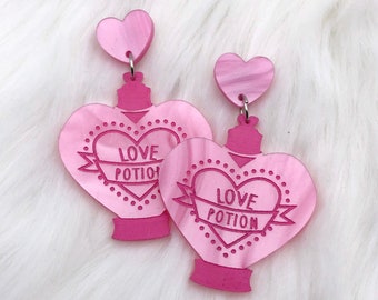 Valentine's Day Love Potion and Sneeky Stash Earrings