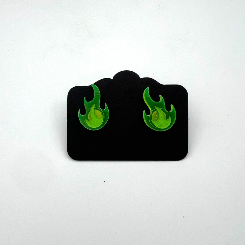 Flame stud Neon green