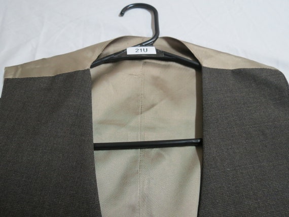 Sz L Chocolate Brown VINTAGE Mens Wool #21U Suit … - image 9