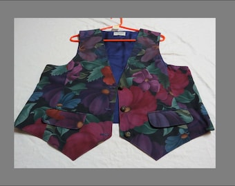 Sz 10 Floral Multi-Color Print #810 WOMENS Indie Anzug Weste Weste Weste