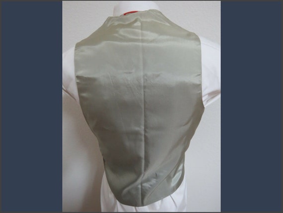 Sz S Silver Gray Solid VINTAGE Polyester #606 MEN… - image 2