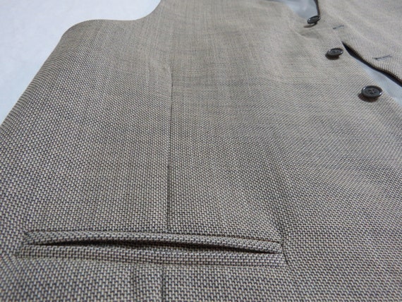 Sz XL Silver Gray Solid Polyester Vintage Mens #7… - image 4