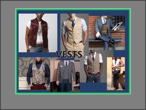 Sz L Tan Brown VINTAGE Mens Wool #239T Suit Vest … - image 5
