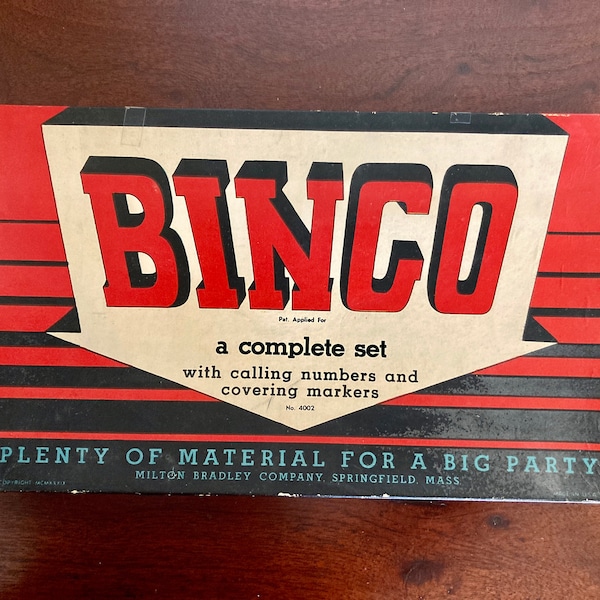 Vintage Game - BINGO (Milton Bradley, 1939)