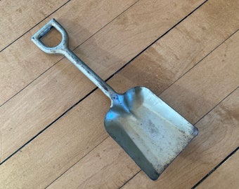 Vintage Children's Metal Sand Shovel - Tool (Light Gold)