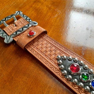 Yuma Studded and Jeweled Belt - Etsy