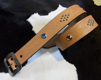 No.160 Early "1932 Model"　Handmade Vintage Reproduction Studded Jeweled Cowboy Western Belt