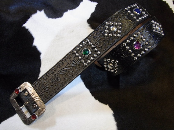 No.210 handmade Vintage Reproduction Studded Jeweled Cowboy