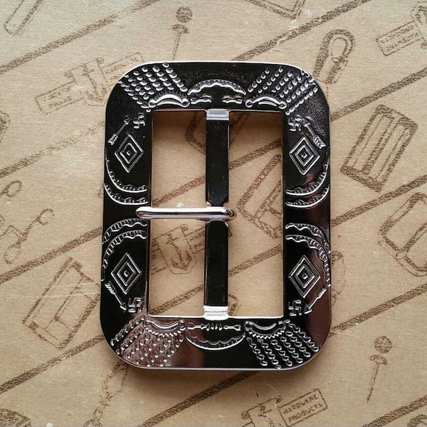 No.1005　1930's Reproduction Buckle 1 3/4" for Studded Jeweled Western Belt