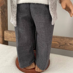 Charcoal Gray Pants for 18" Dolls - Handmade