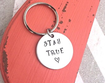Hand Stamped Keychain - Custom Keychain - Thoughtful Gift - Personalized - Customizable Keychain - Friend Gift - Special Gift - Present