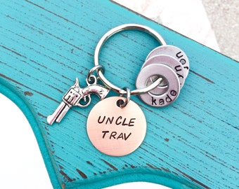 Uncle Keychain WITH CHARM - Stocking Stuffer for men - Number 1 Uncle - Uncle Gift - Guy Keychain - Guy gift - Thoughtful Gift - Christmas