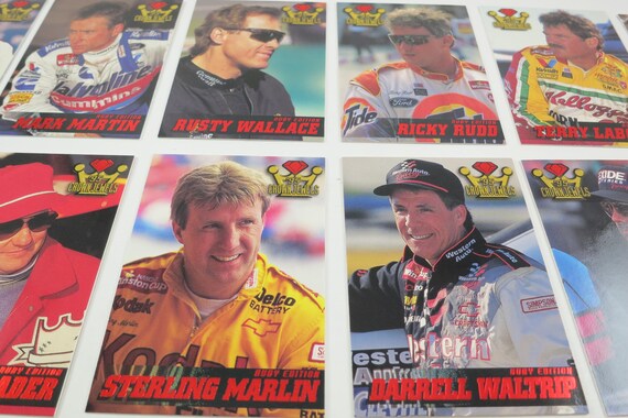 1995 Wheels NASCAR Crown Jewels Ruby Racing Card Set: Earnhardt, Wallace, Labonte