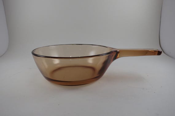 Vintage Corning Vision Amber Glass Saucepan 0.5L