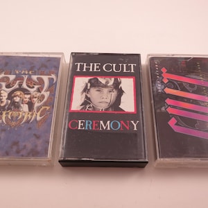 Vintage 1980s The Cult Cassette Tape: Sonic Temple, Ceremony, & More