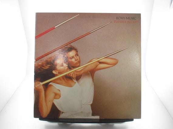 Vintage 1980 Vinyl LP Record Flesh + Blood Roxy Music Excellent Condition 62888
