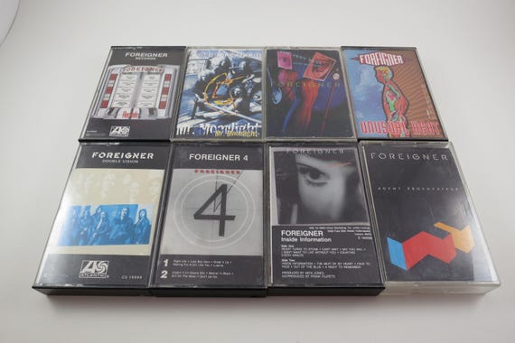 Vintage 1980's Foreigner Cassette Tapes Excellent Condition Double Vision Agent Provocateur Head Games Live Self Titled Sold Individually